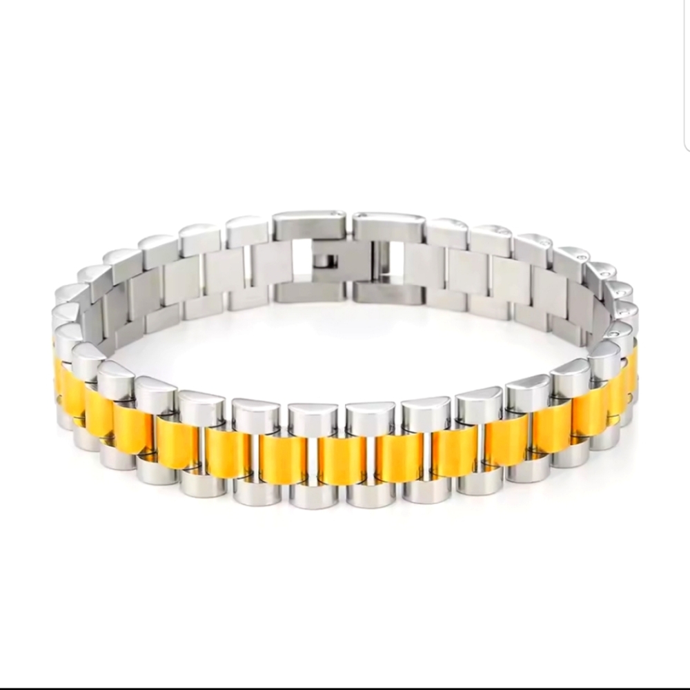 Stainless steel Bracelet Fashion Thick Watch Jewelry 21 Cm.  UNISEX